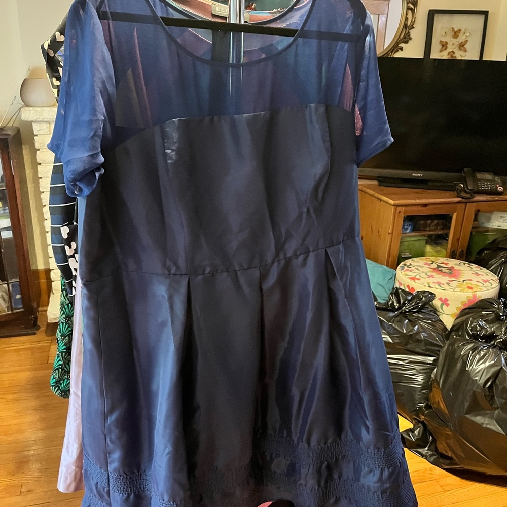 Modcloth Geode Navy Blue Dress
